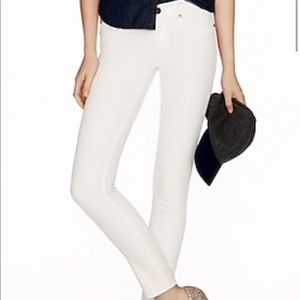 Jcrew White Toothpick Ankle Jeans 26
